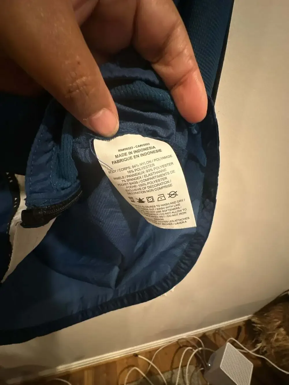 Nike Air Running Jacket Size S Blue Black White